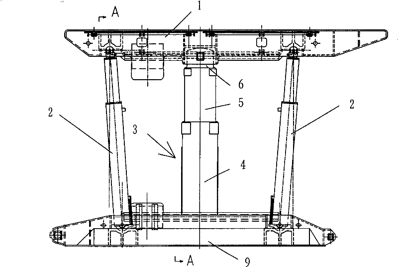Combined guided slipping type forepoling hydraulic support