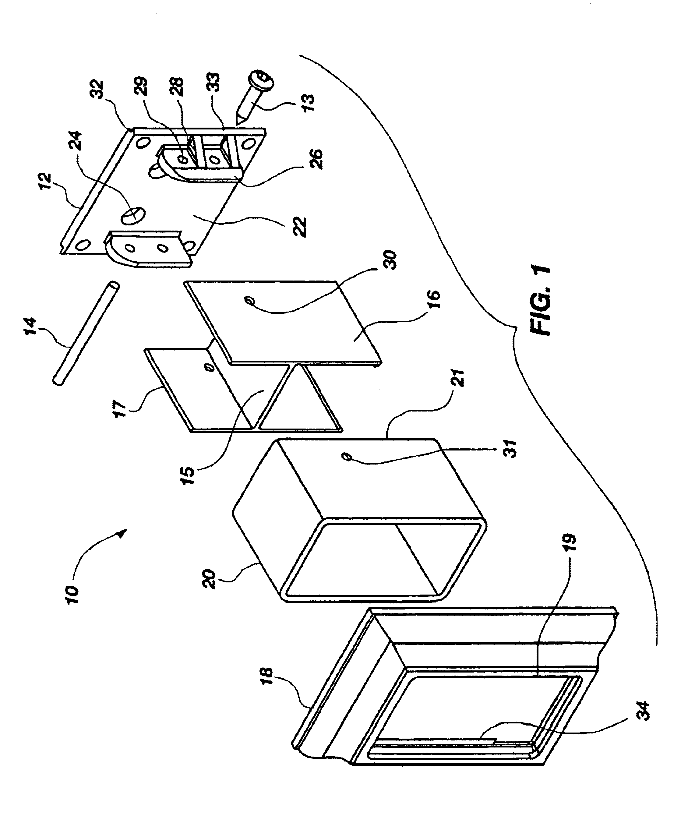 Bracket assembly for connecting rails of various configurations to a support structure