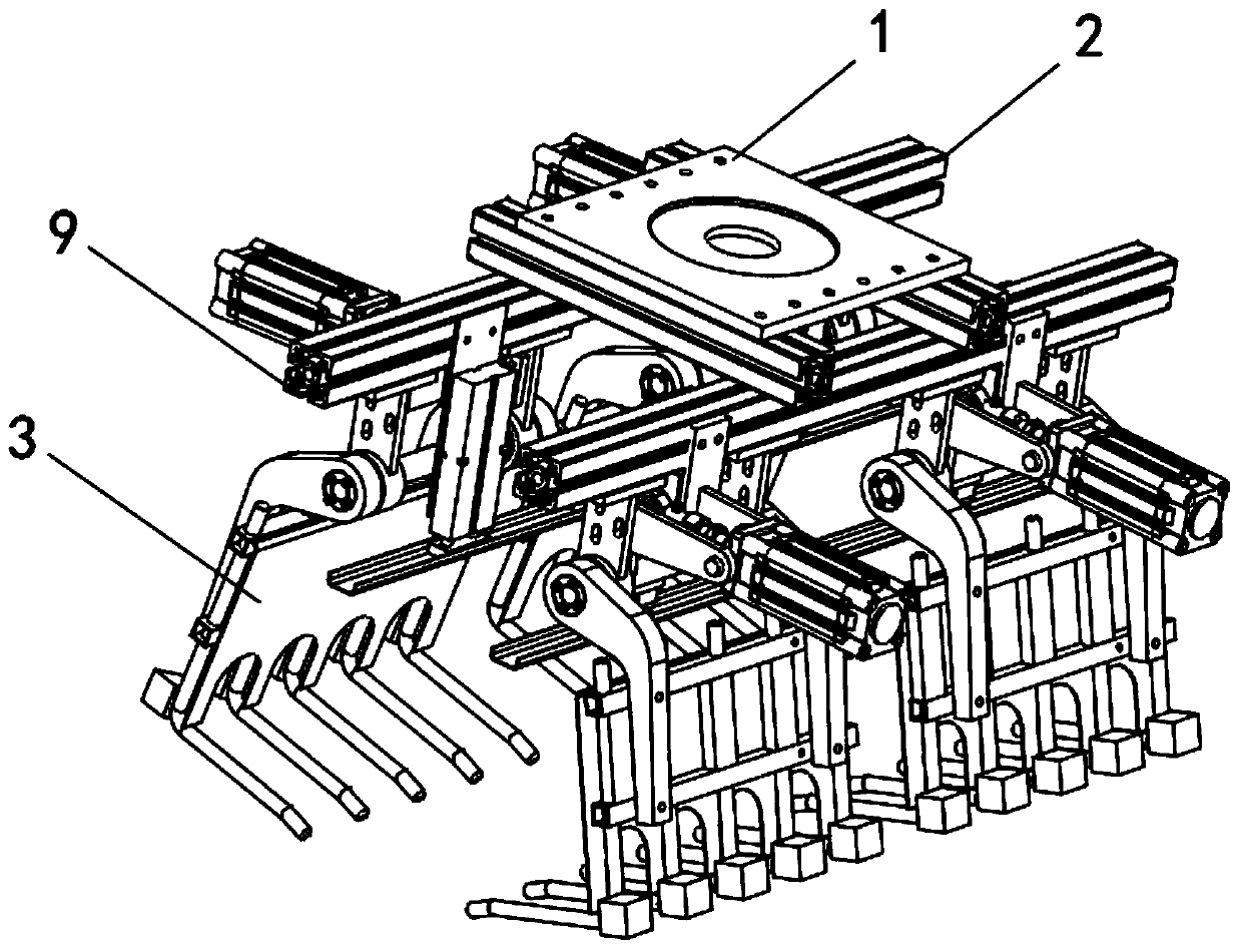 A claw structure of automatic loading and unloading robot for parts processing