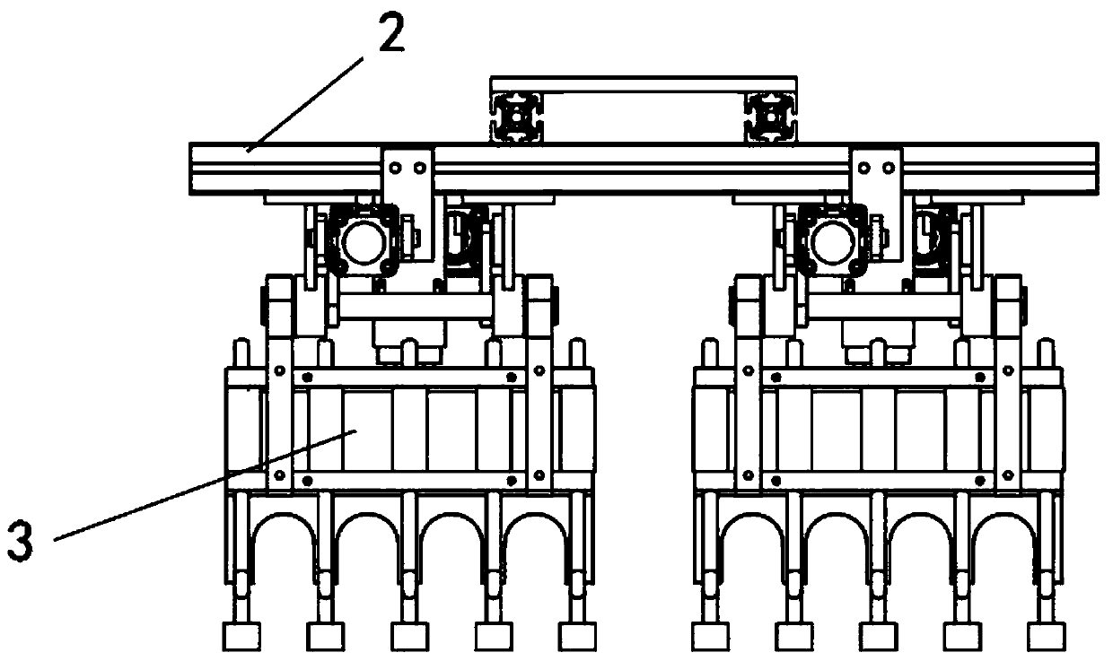 A claw structure of automatic loading and unloading robot for parts processing