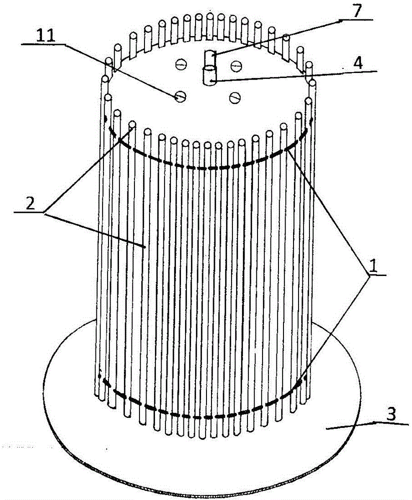 Combination molded tube capable of nesting spiral blades