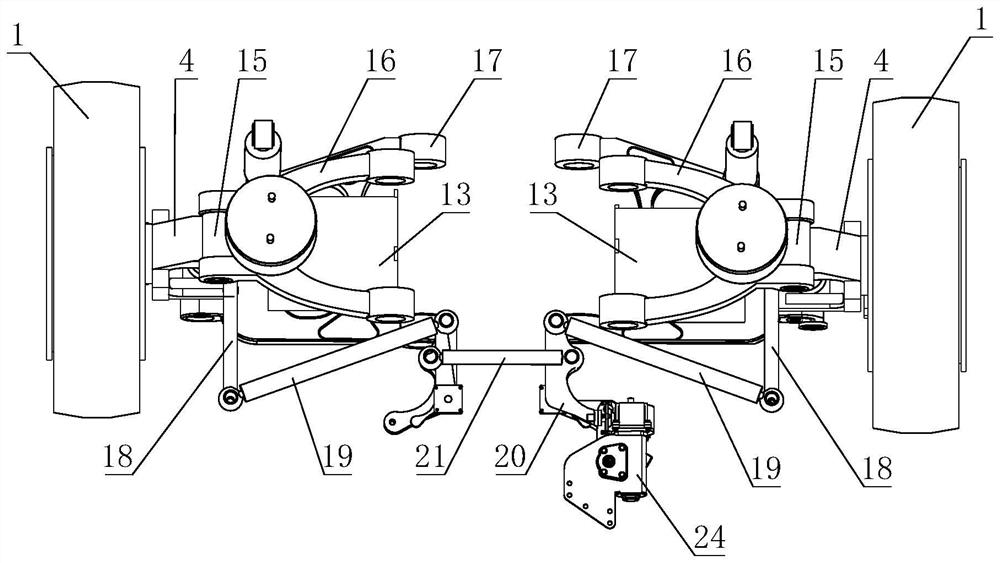 Steering drive axle of an all-wheel drive electric passenger car