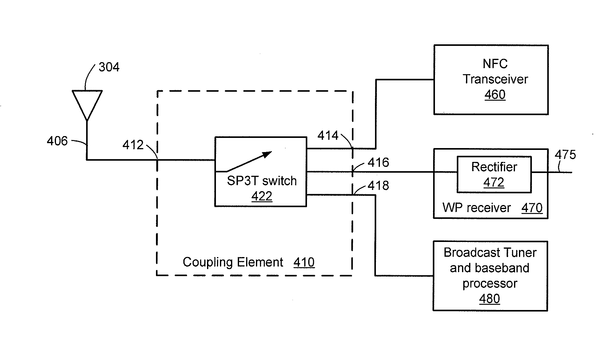 Antenna sharing for wirelessly powered devices