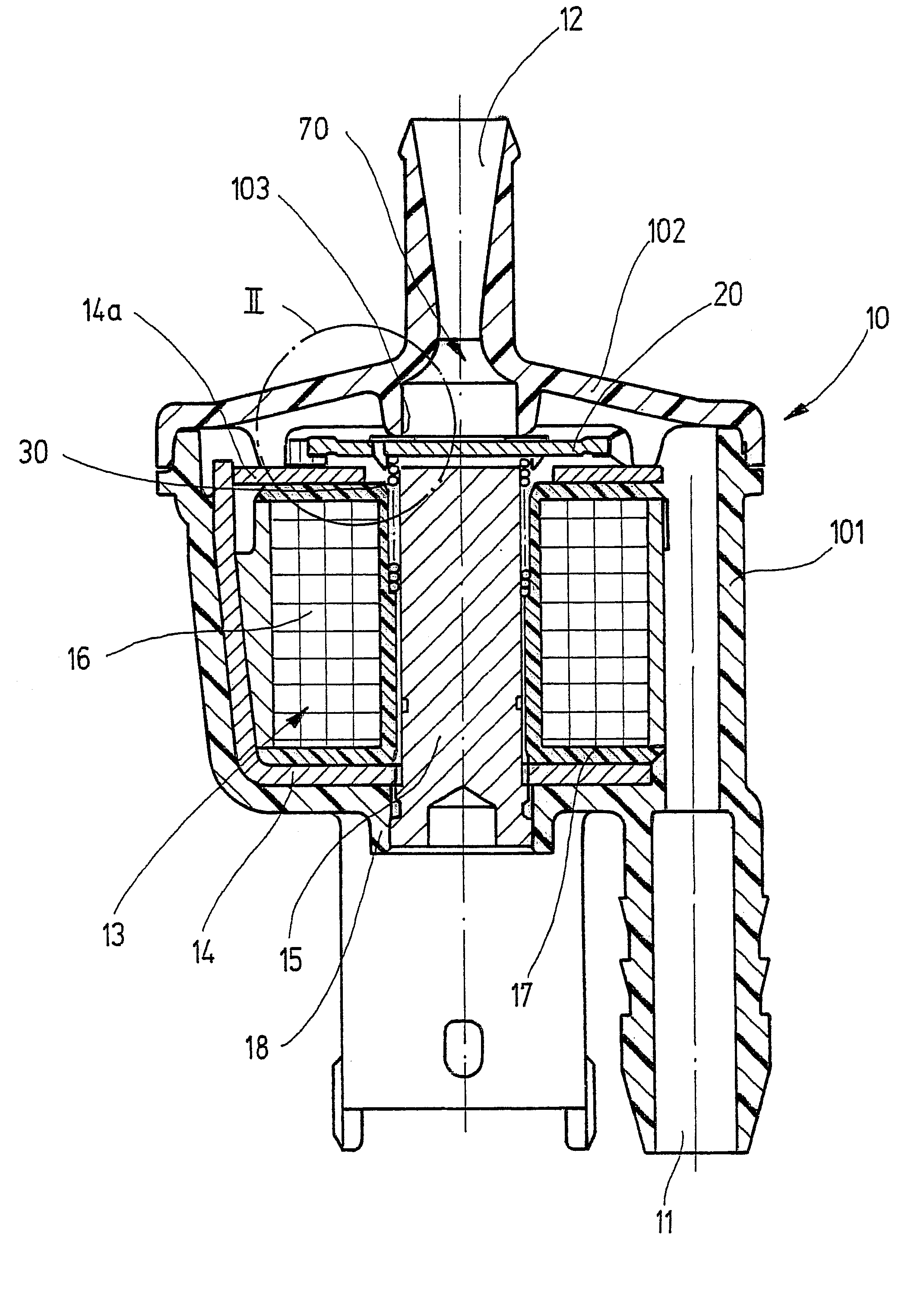 Valve for dosing the admission of volatilized fuel
