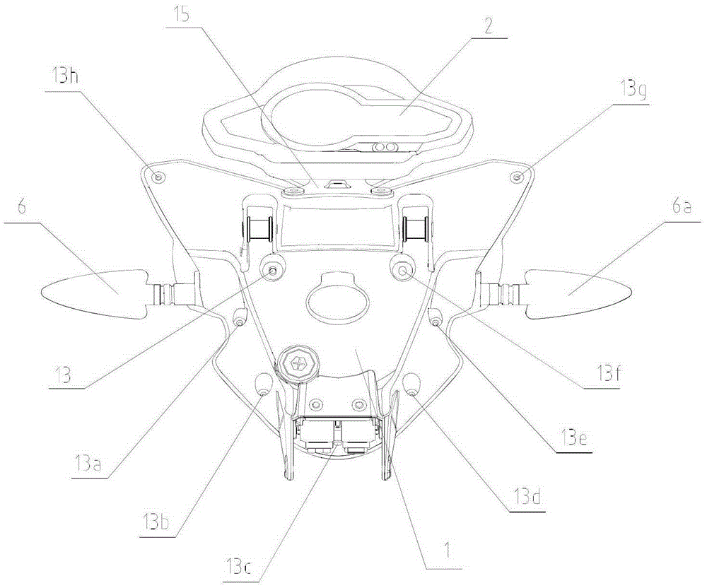 Motorcycle headlight instrument assembly with air shroud and its assembly method and motorcycle