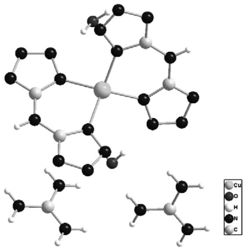 MOF [CuBTA2] (Hgua) 2 * xH2O compound and application thereof