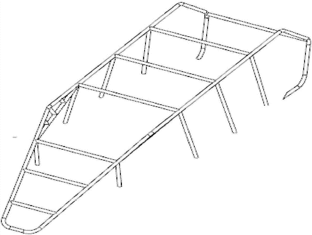 One-drag-one type laminaria japonica harvesting device