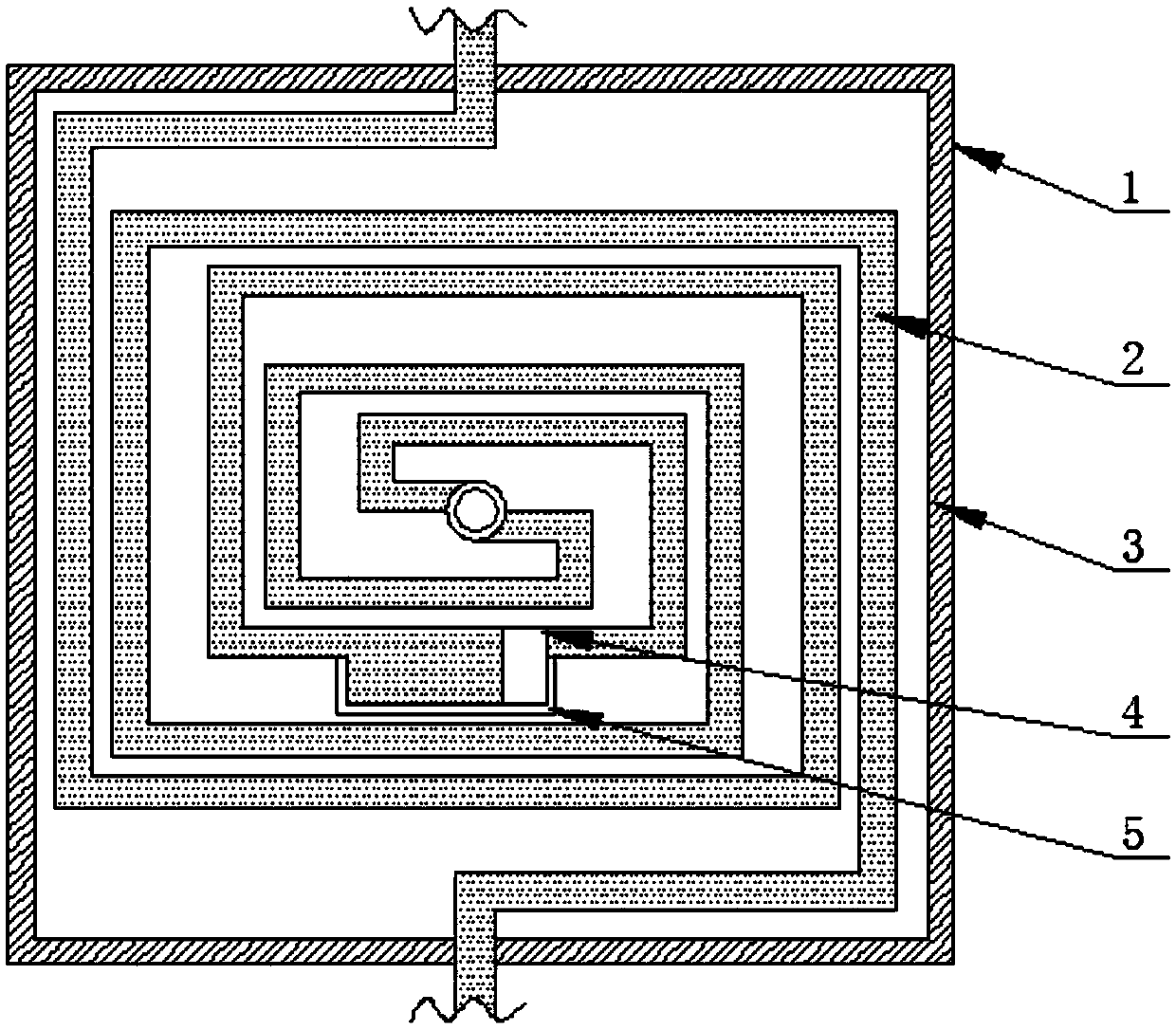 Double-whirling single-outlet three-pipe-row fin evaporator