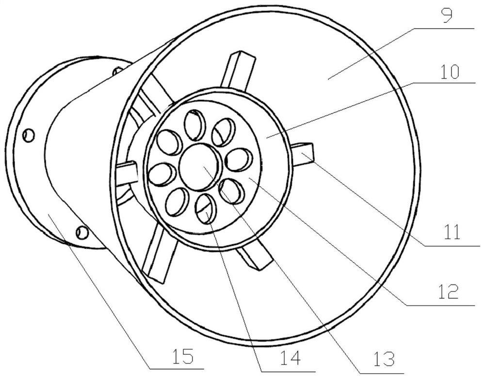 A turbine draft tube with circular and elliptical grids