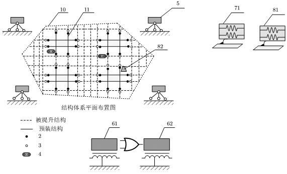 Accurate counterpart measurement auxiliary system for overall lifting of complex steel structures before they are put in place