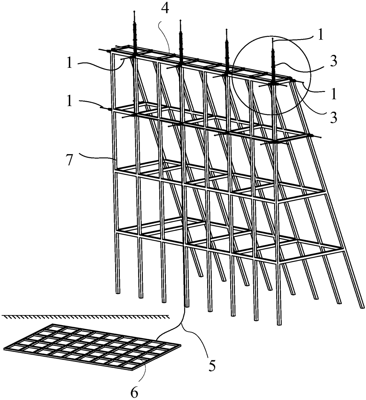 Lightning protection device for ultra-large steel structure radar