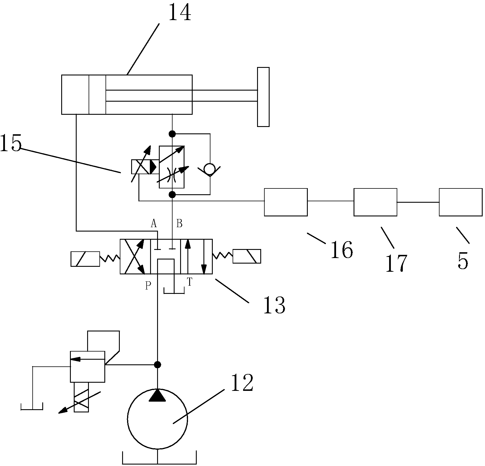 Hydraulic control system for constant pressure press for timber floor