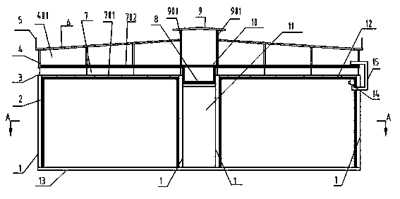 Stereoscopic planting greenhouse with two layers and multiple zones