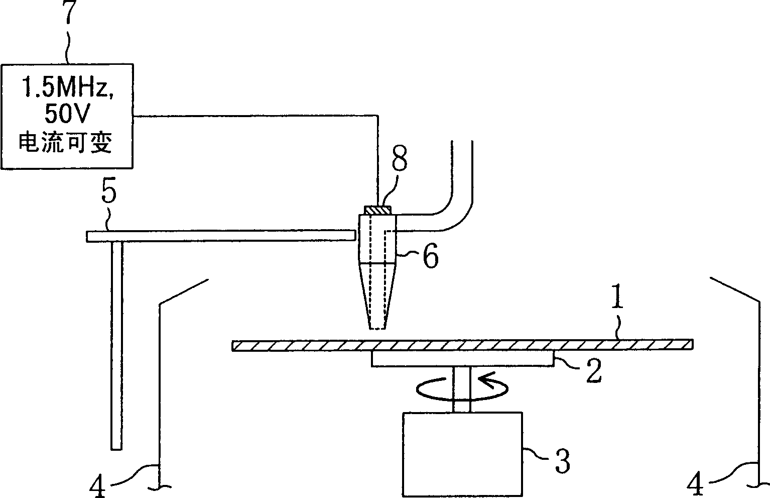 Method and device for washing base plate