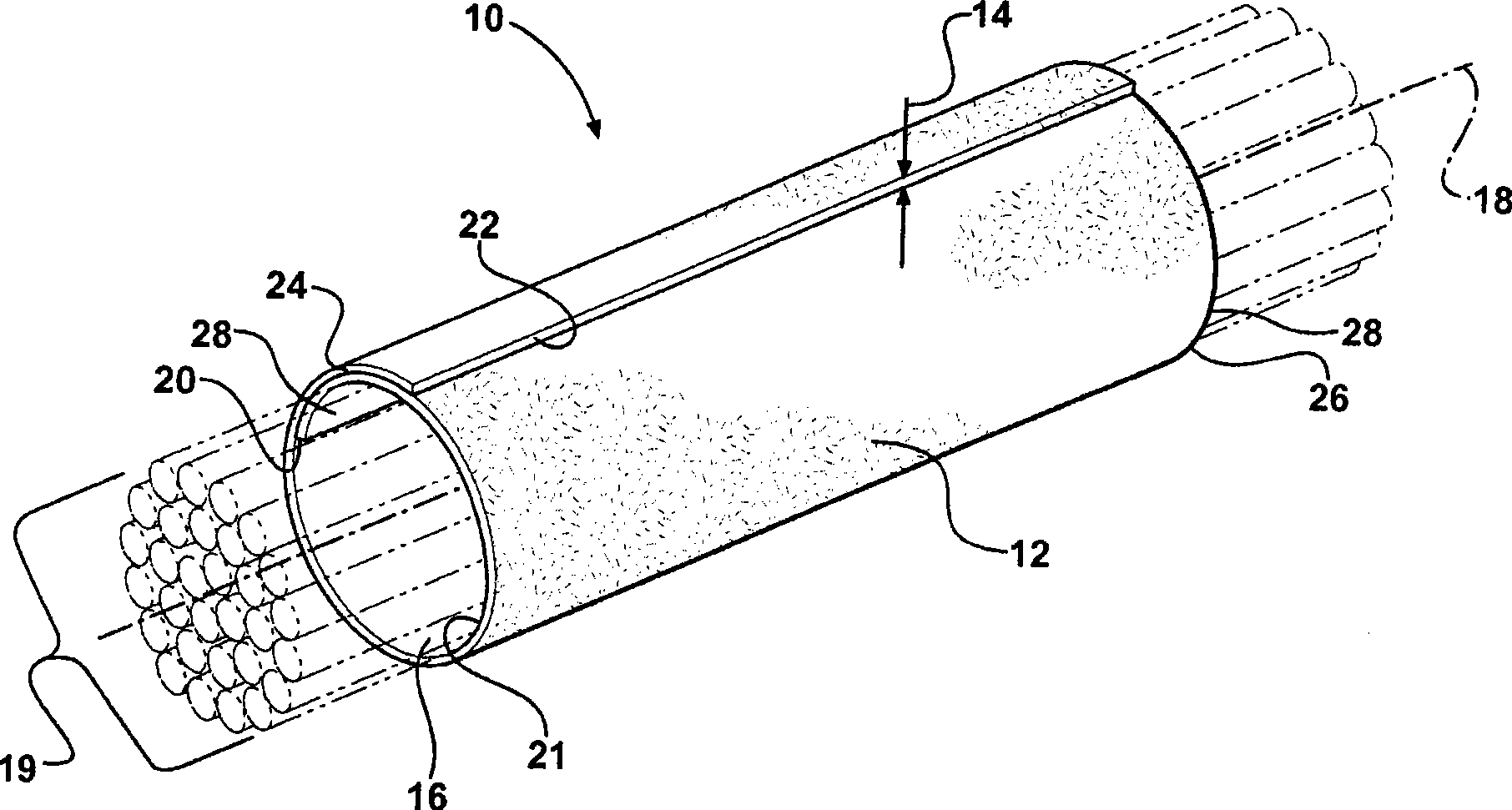 Non-woven self-wrapping acoustic sleeve and method of construction thereof