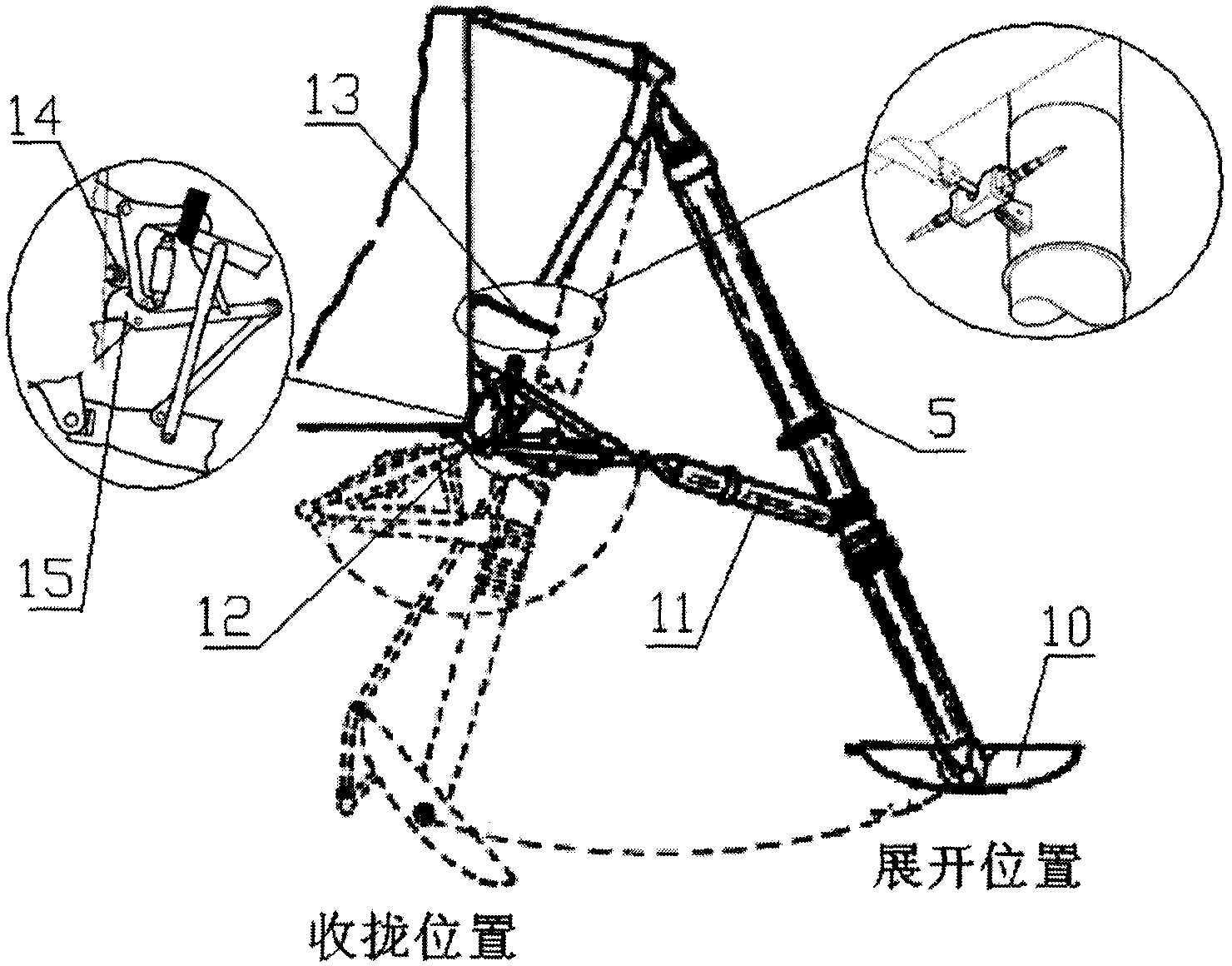 A detector landing buffer mechanism