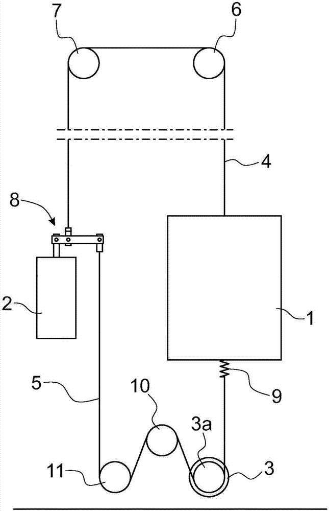 Arrangement for adjusting the tautness of a traction member of an elevator
