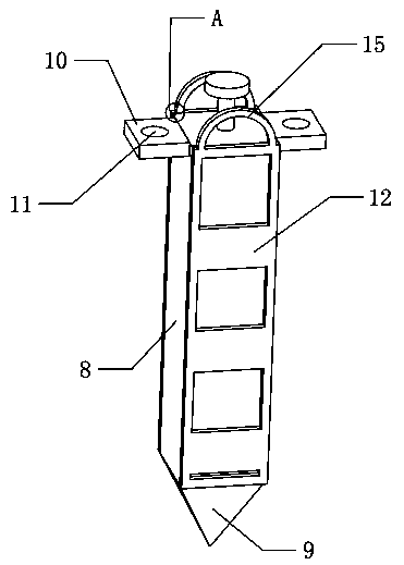 Soil detecting and sampling device for garden maintenance