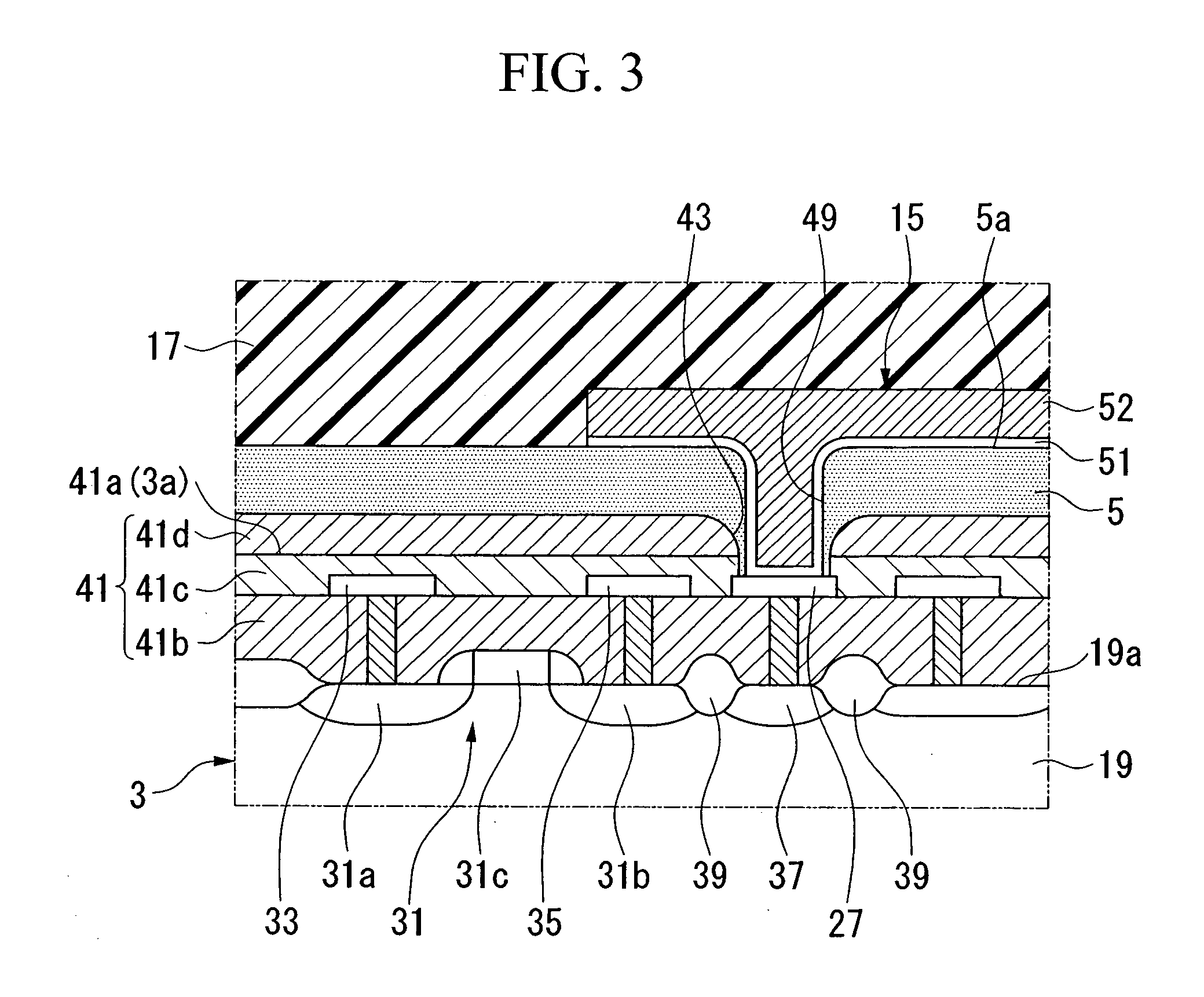 Semiconductor element and wafer level chip size package therefor