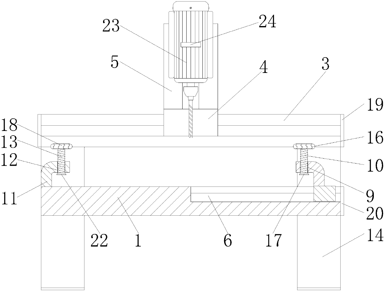 Plate drilling device for numerical control equipment