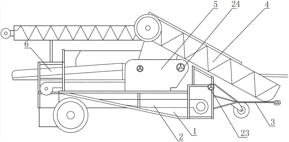 Blowing and sucking type dust removal corn thresher with fork type screening