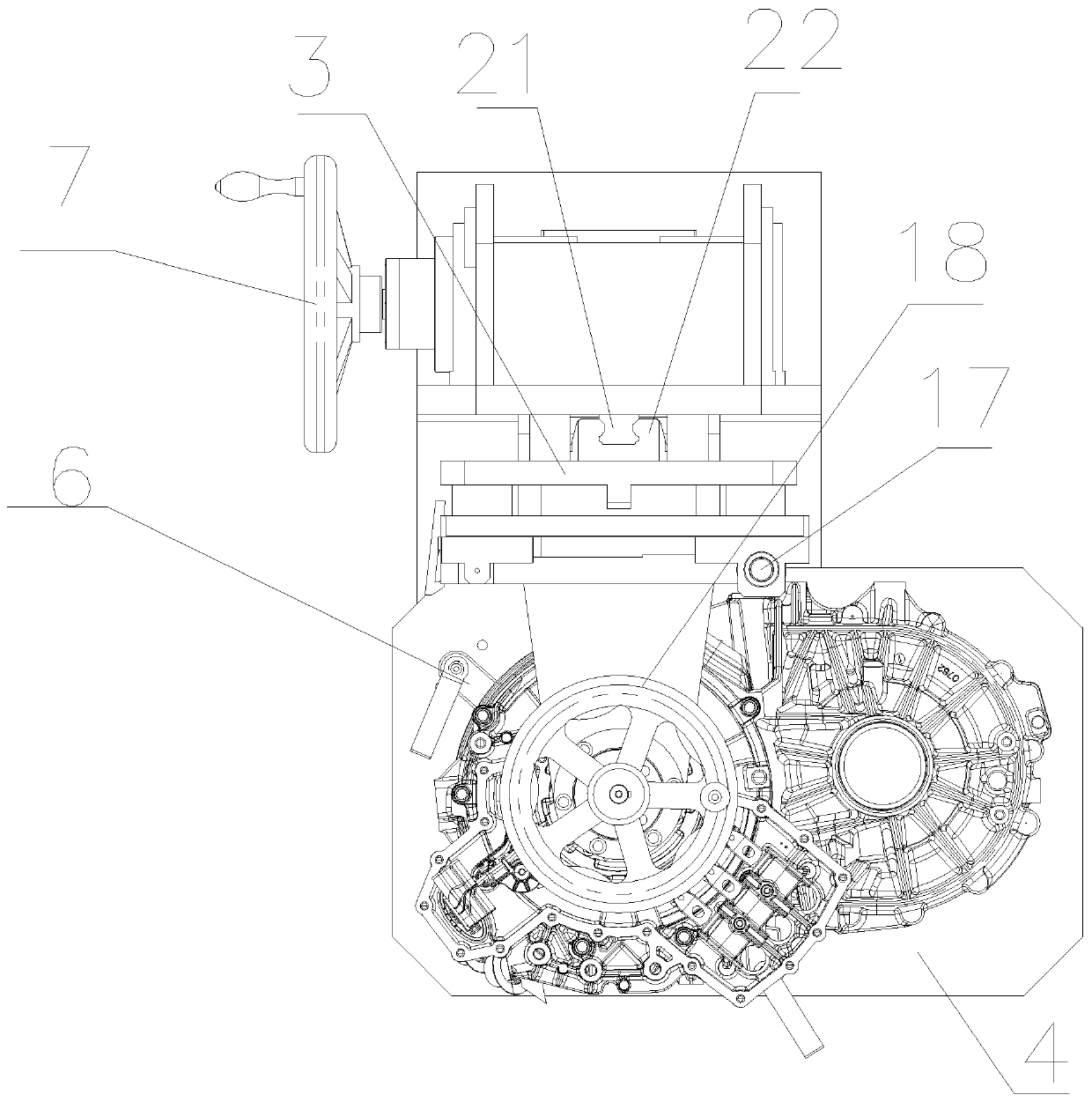 A motor stator rotor splitting device