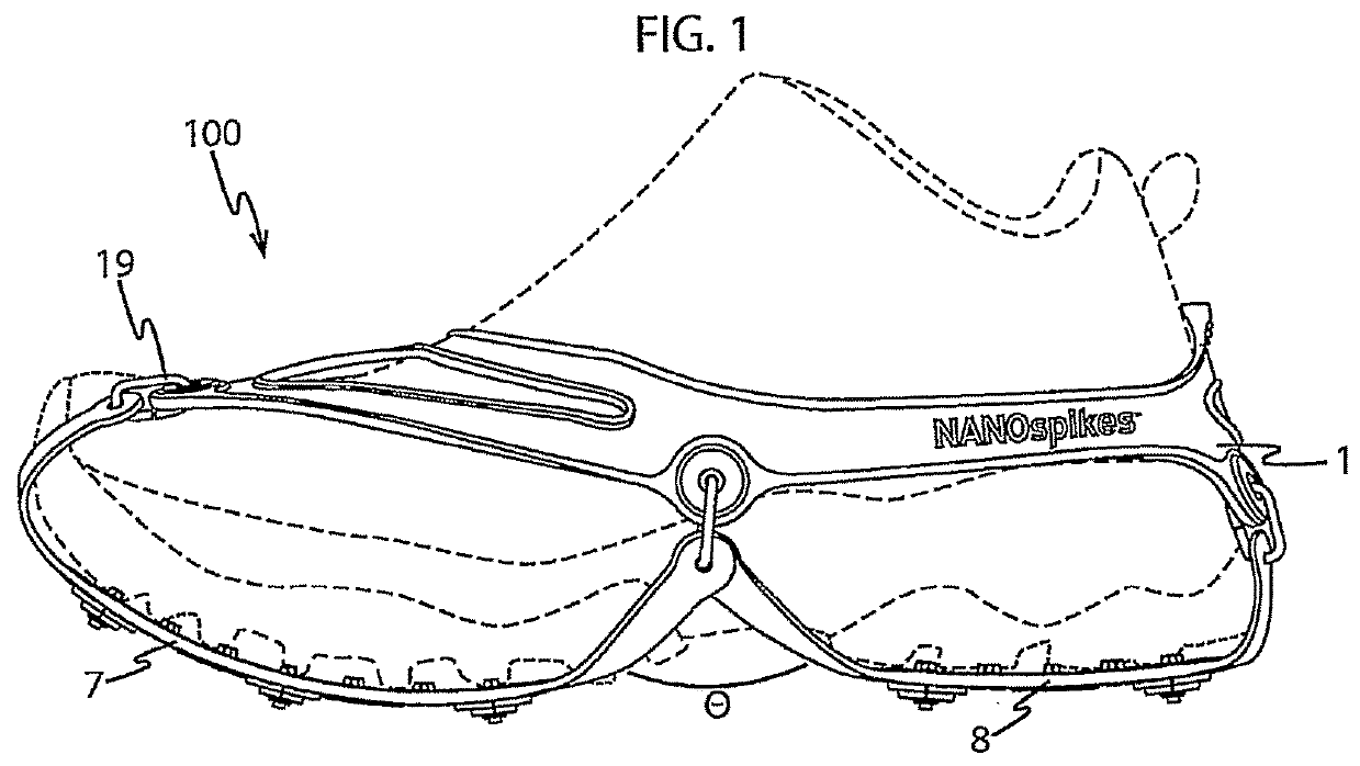 Footwear traction devices and systems and mechanisms for making durable connections to soft body materials