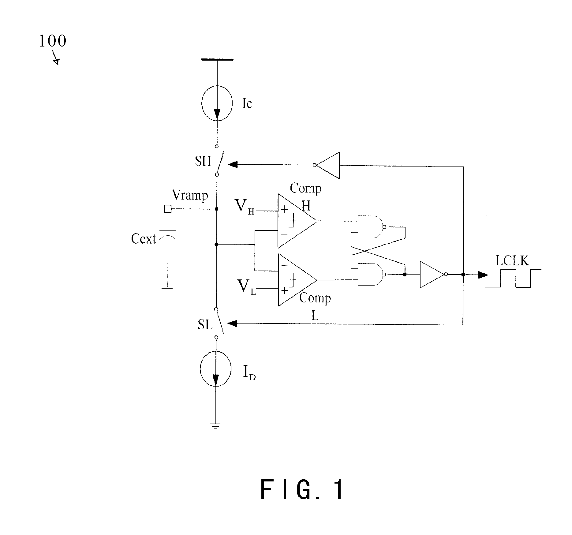 Low frequency oscillator for burst-mode dimming control for ccfl driver system