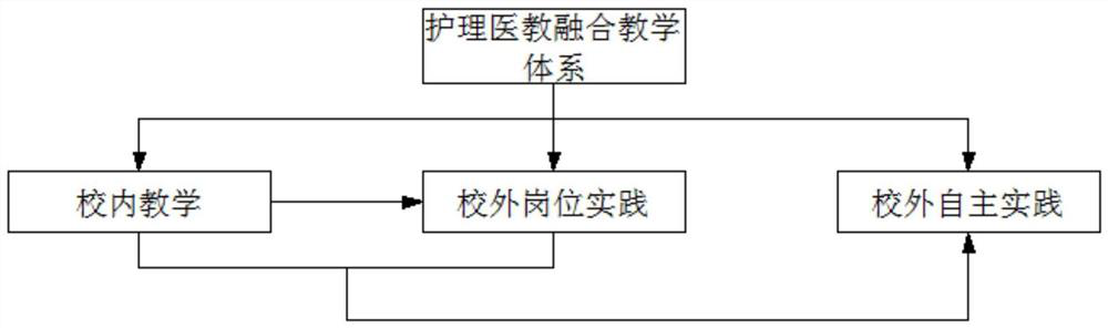 Medical and teaching integrated practical teaching system and method for nursing major