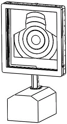 Photoelectric target with hidden rotating target mechanism