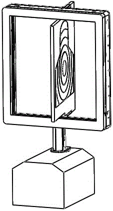 Photoelectric target with hidden rotating target mechanism