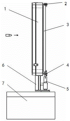 Photoelectric target with hidden rotating target mechanism