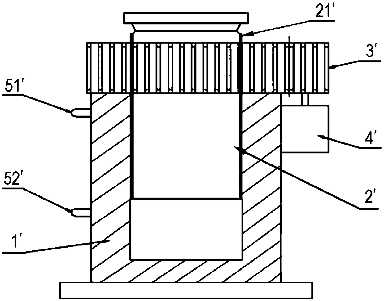 Continuous building jacking system and jacking method thereof