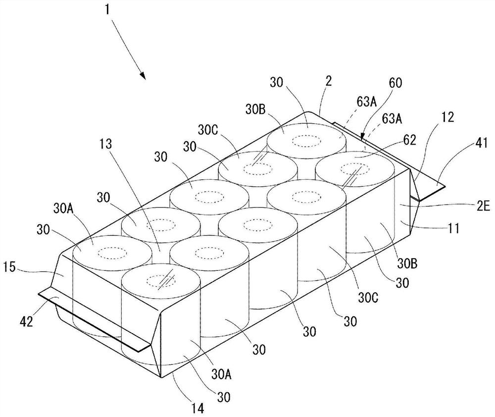 Roll toilet paper packaging body