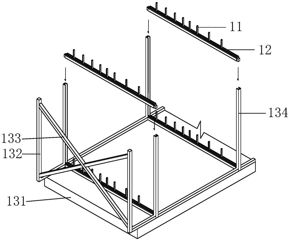 Steel box tied-arch bridge steel structure construction system and method