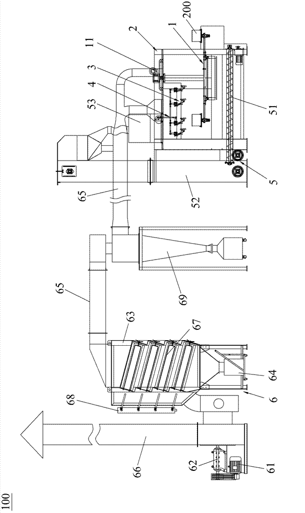 Rotating table type sandblasting machine