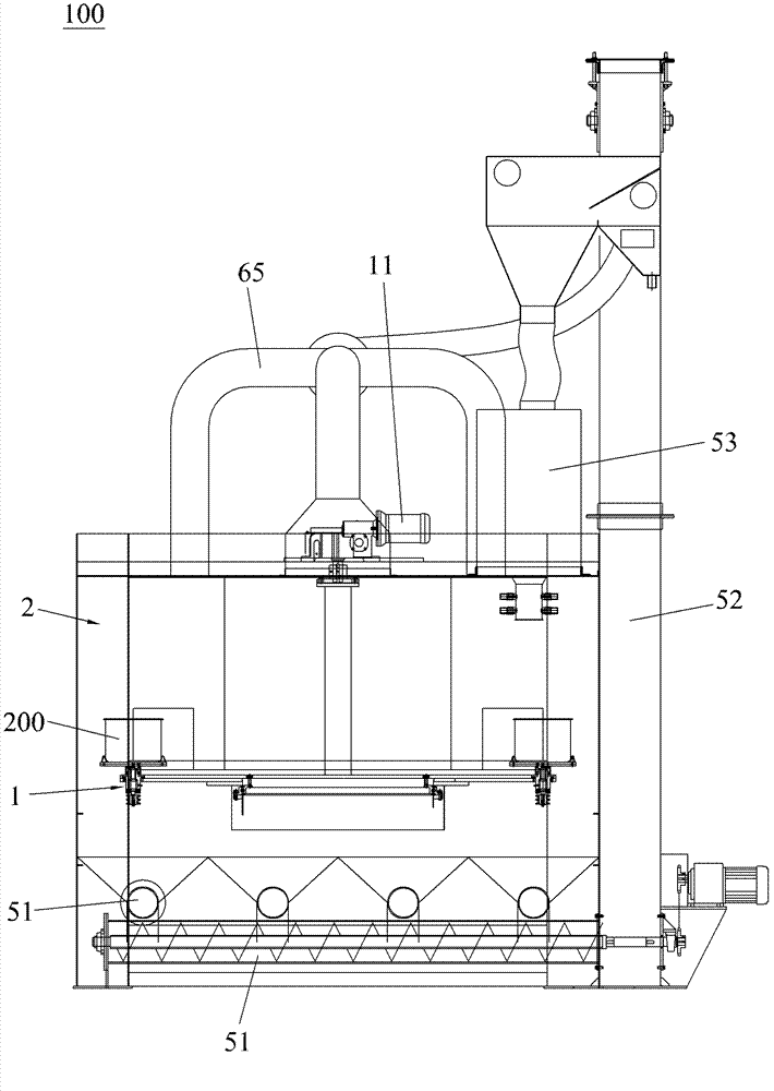 Rotating table type sandblasting machine