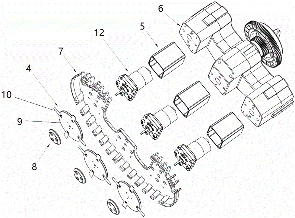 Three-cutter-head mower