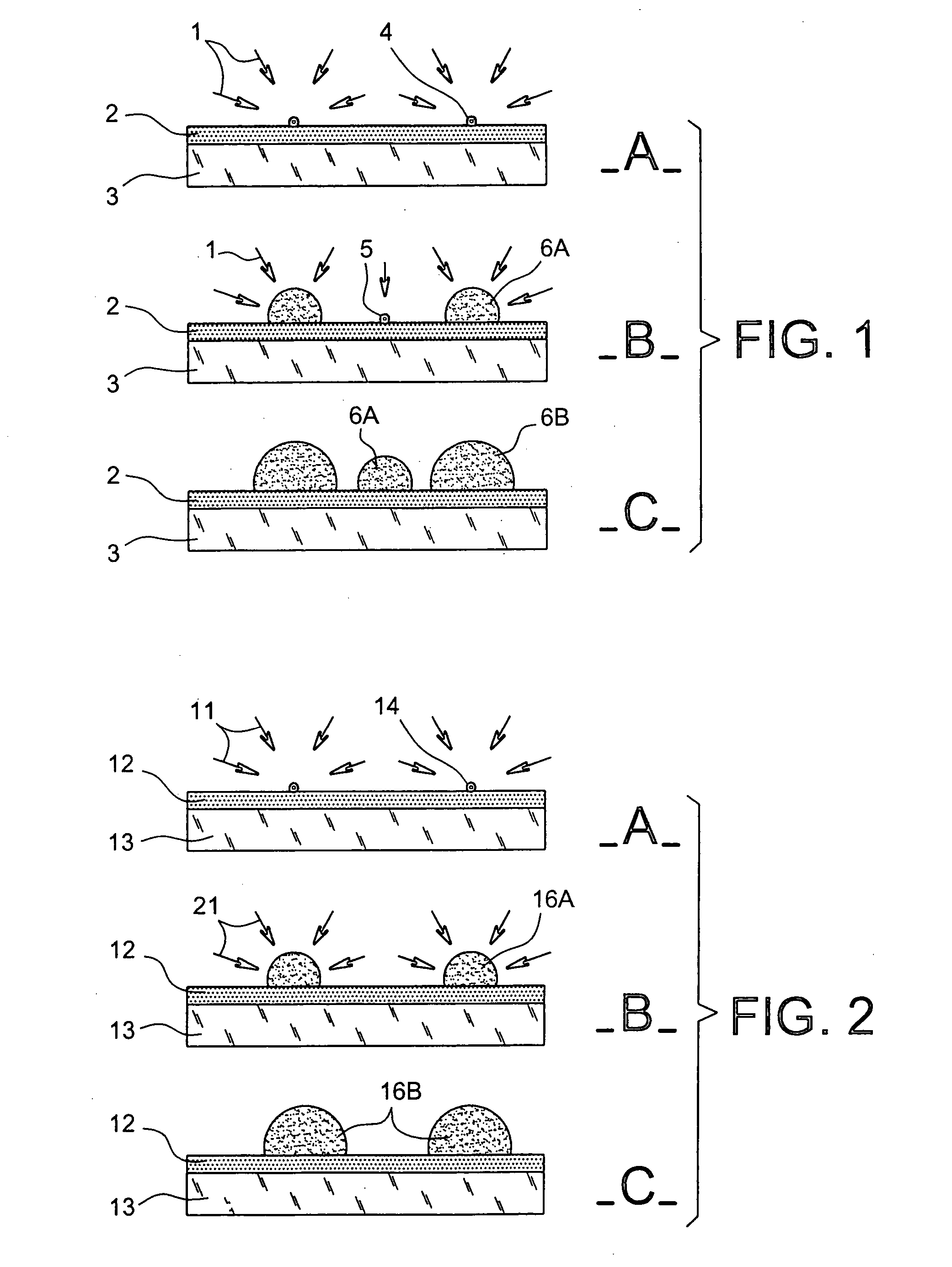 Method for forming, by CVD, nanostructures of semi-conductor material of homogeneous and controlled size on dielectric material