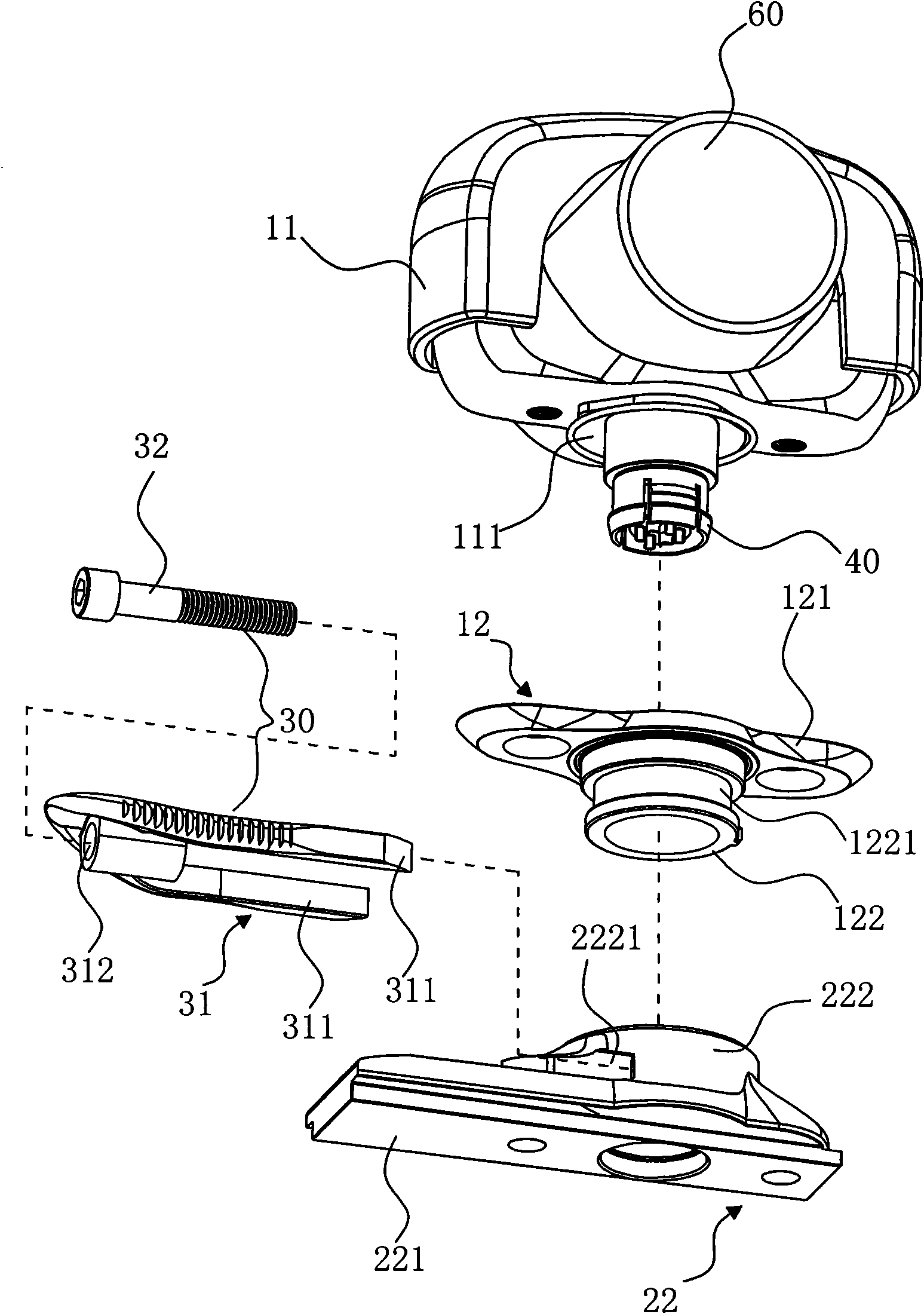 Audio connecting device for acoustic equipment