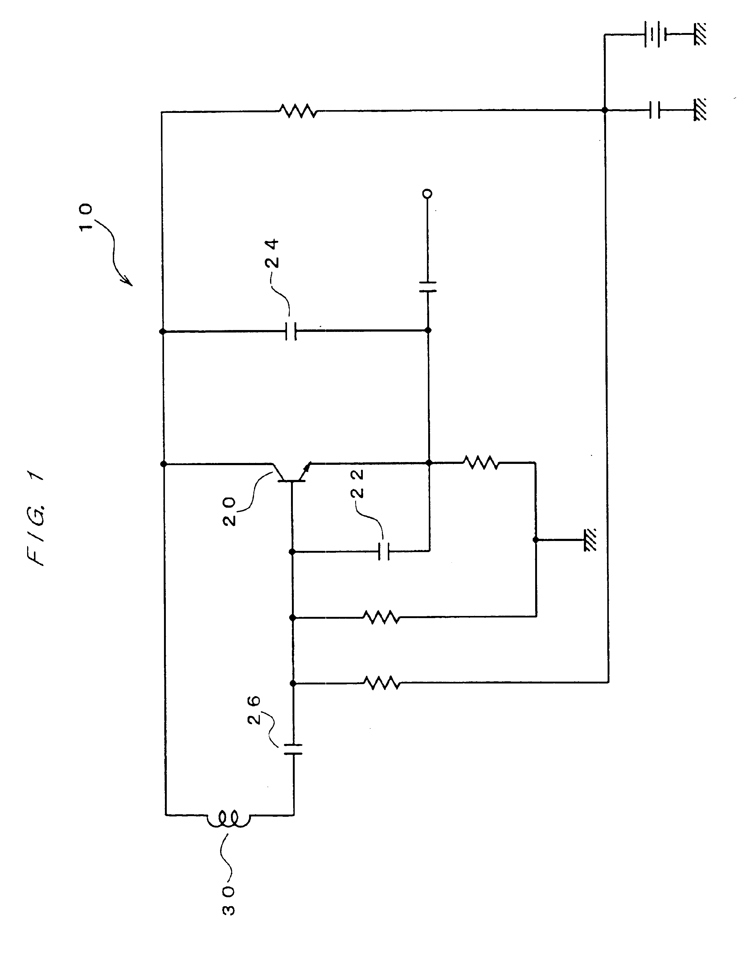 LC oscillator formed on a substrate
