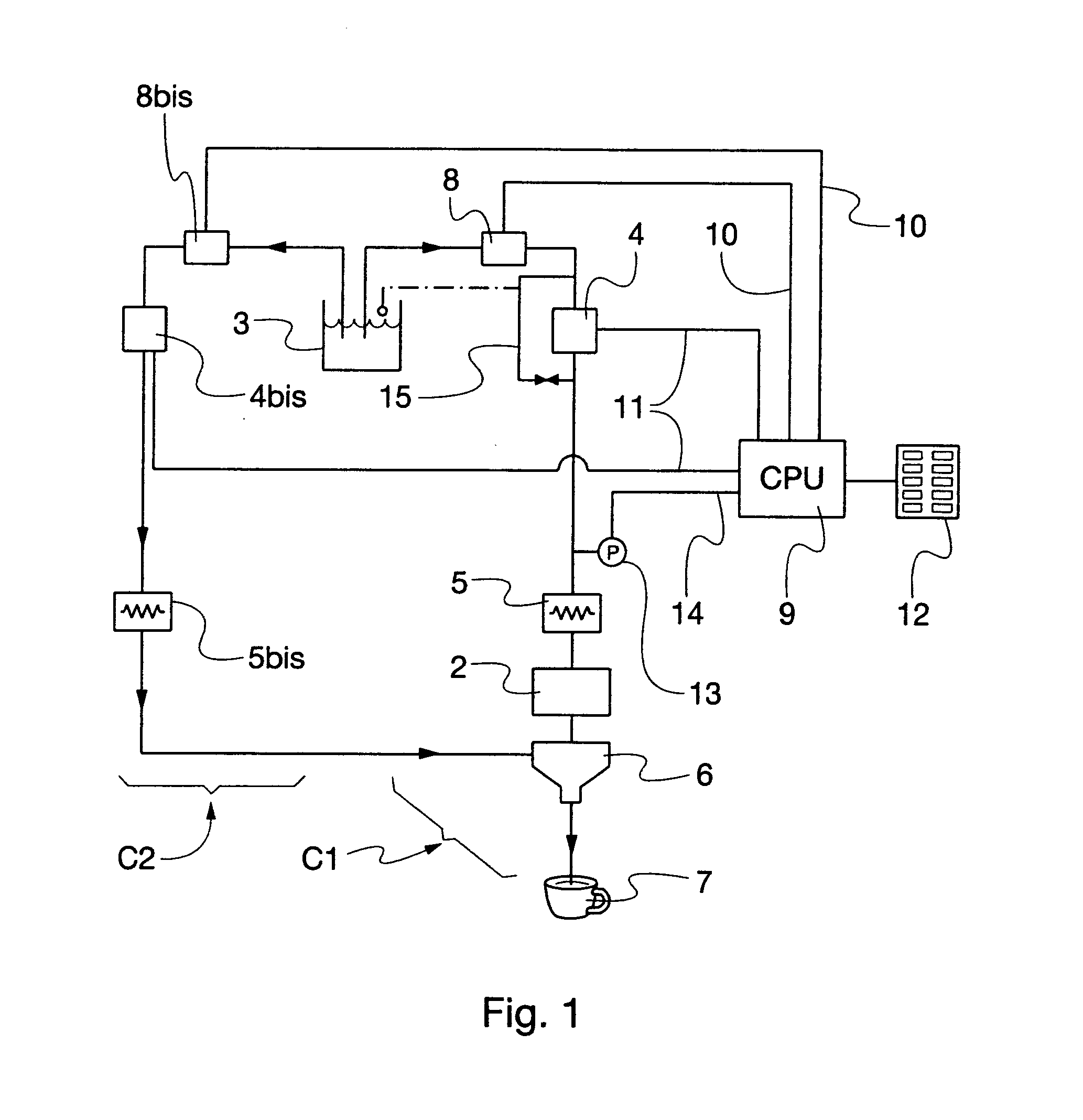 Device and method for preparation of beverages with differing tastes