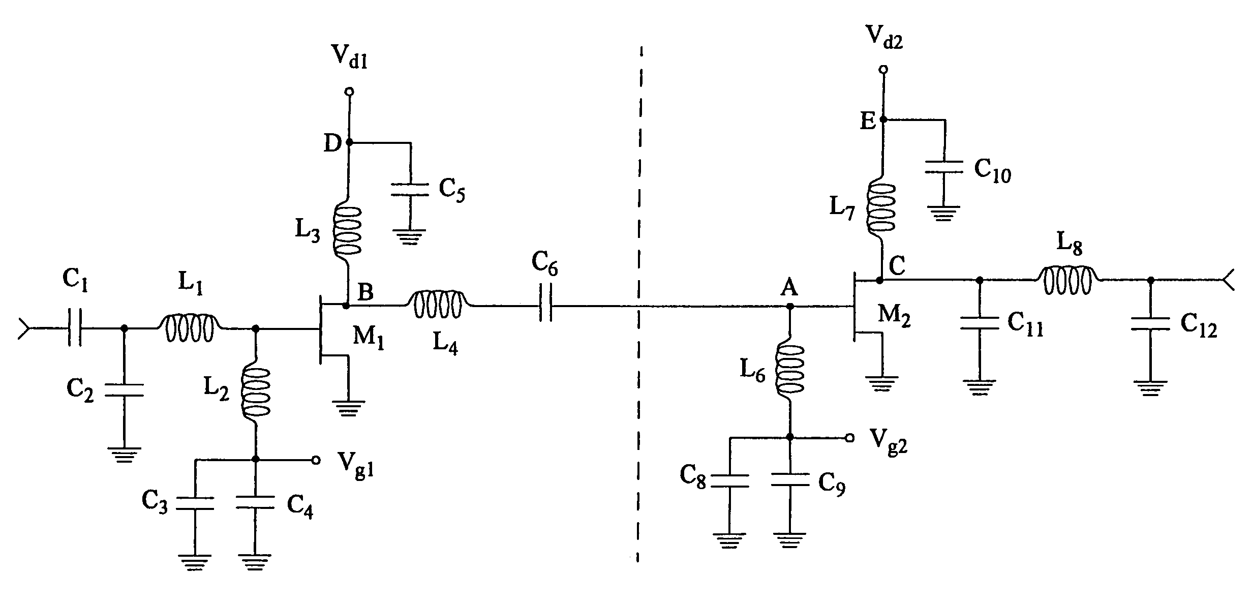 RF power amplifier having high power-added efficiency