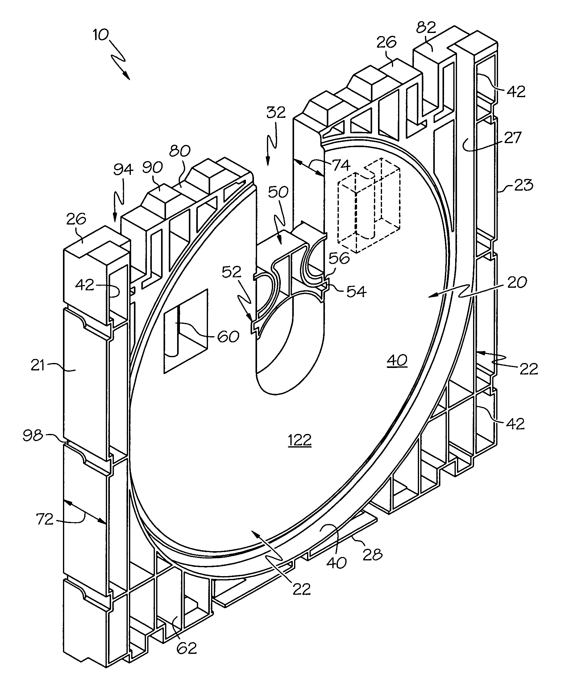 End-board for a core-wound roll product packaging system