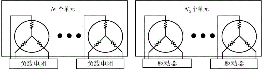 Noise testing method for multi-phase alternating-current permanent magnet motor with even number of units