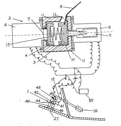 Accelerator pedal system with tension trigger switch for correcting wrong use of accelerator as brake
