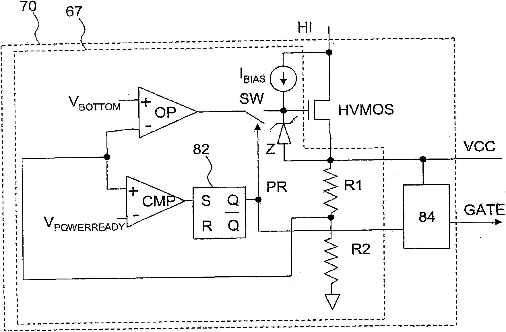 High-voltage starting method and power supply management device