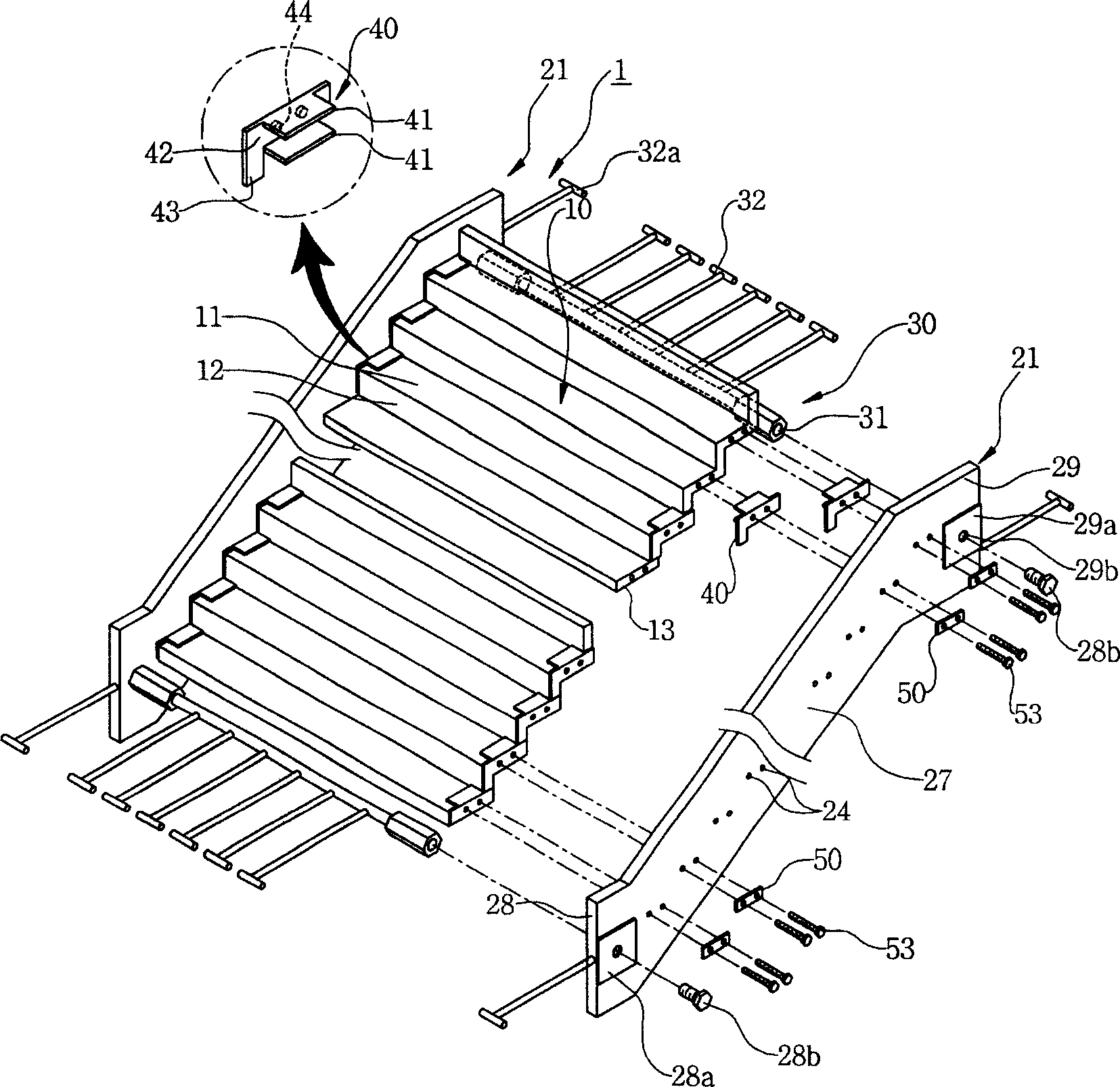 Precast stairway system, unit structure thereof, and method of constructing stairway system using the same
