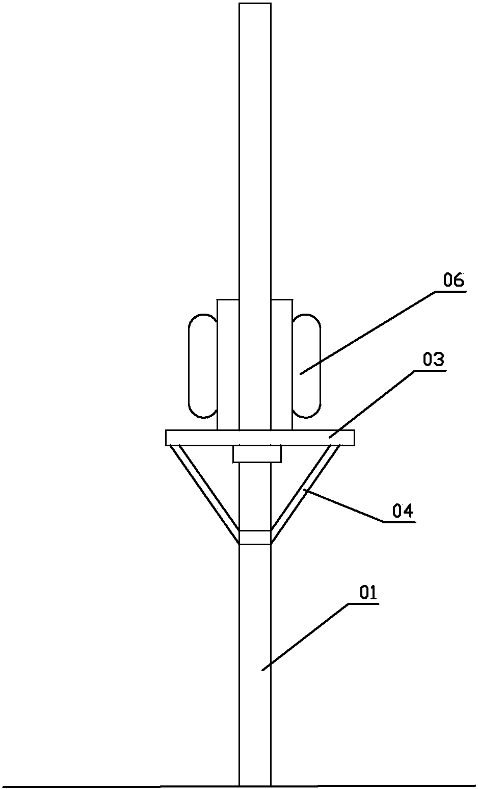 Power transformer outdoor installation supporting device