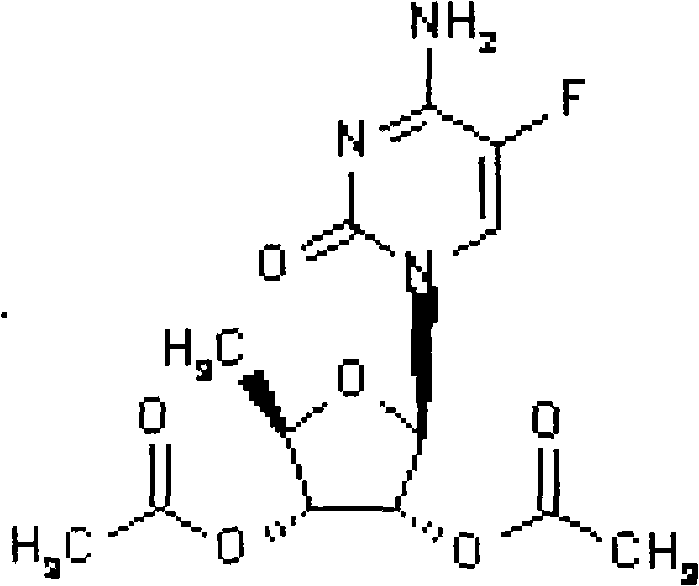 Preparation method of 2',3'-di-O-acetyl-5'-deoxy-5-fluorocytidine